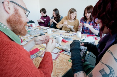 A stitch-in with the Royal Standard arts collective in Liverpool in their studio